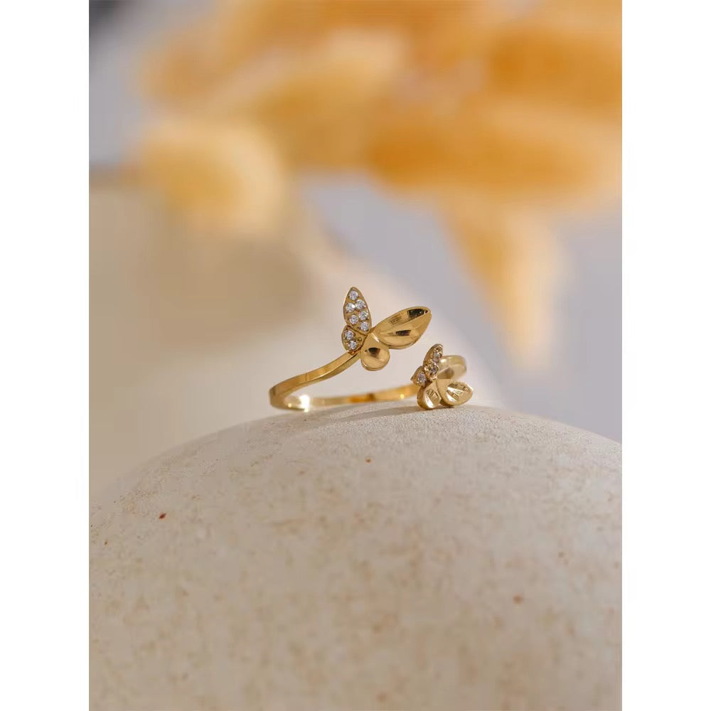 Double Butterfly Ring