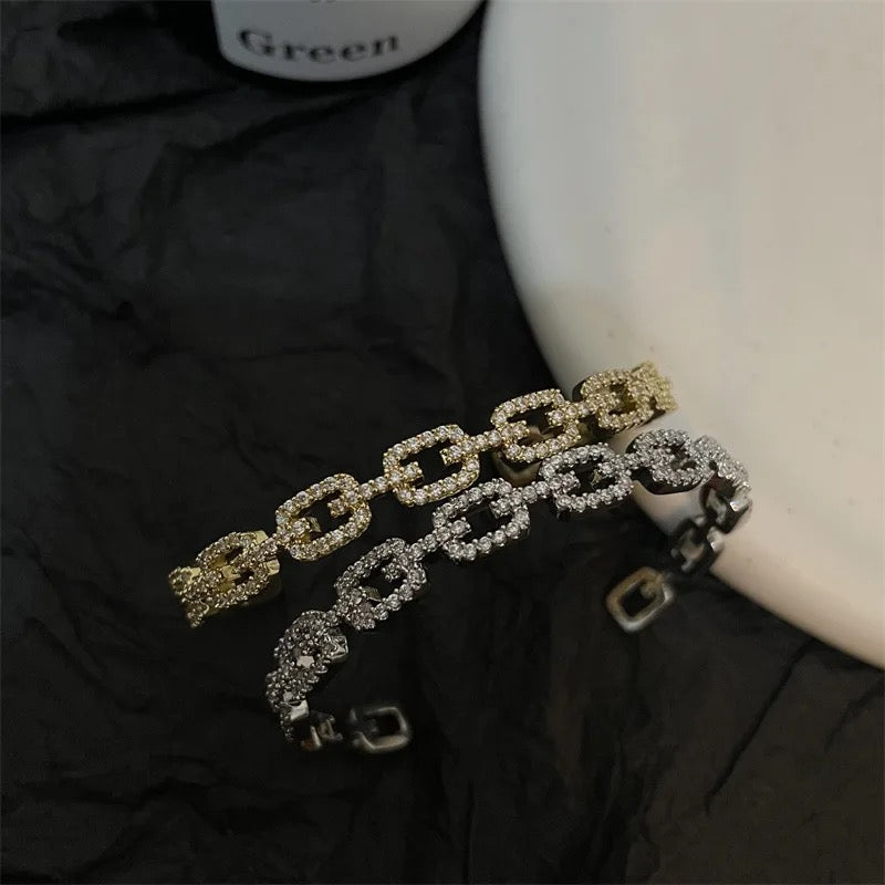 Gold Sonia Connector Bangle