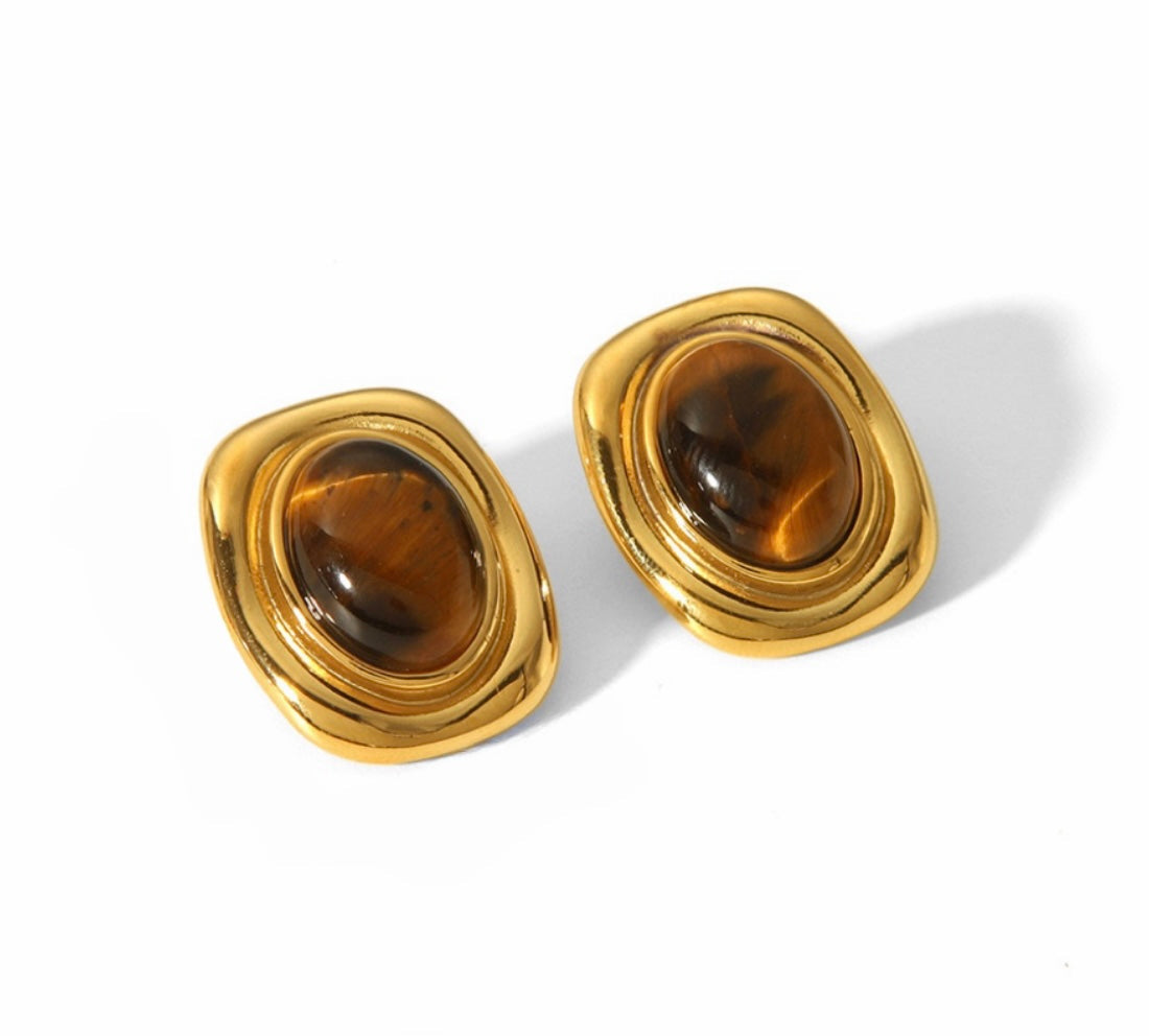 Tiger Eye Studs