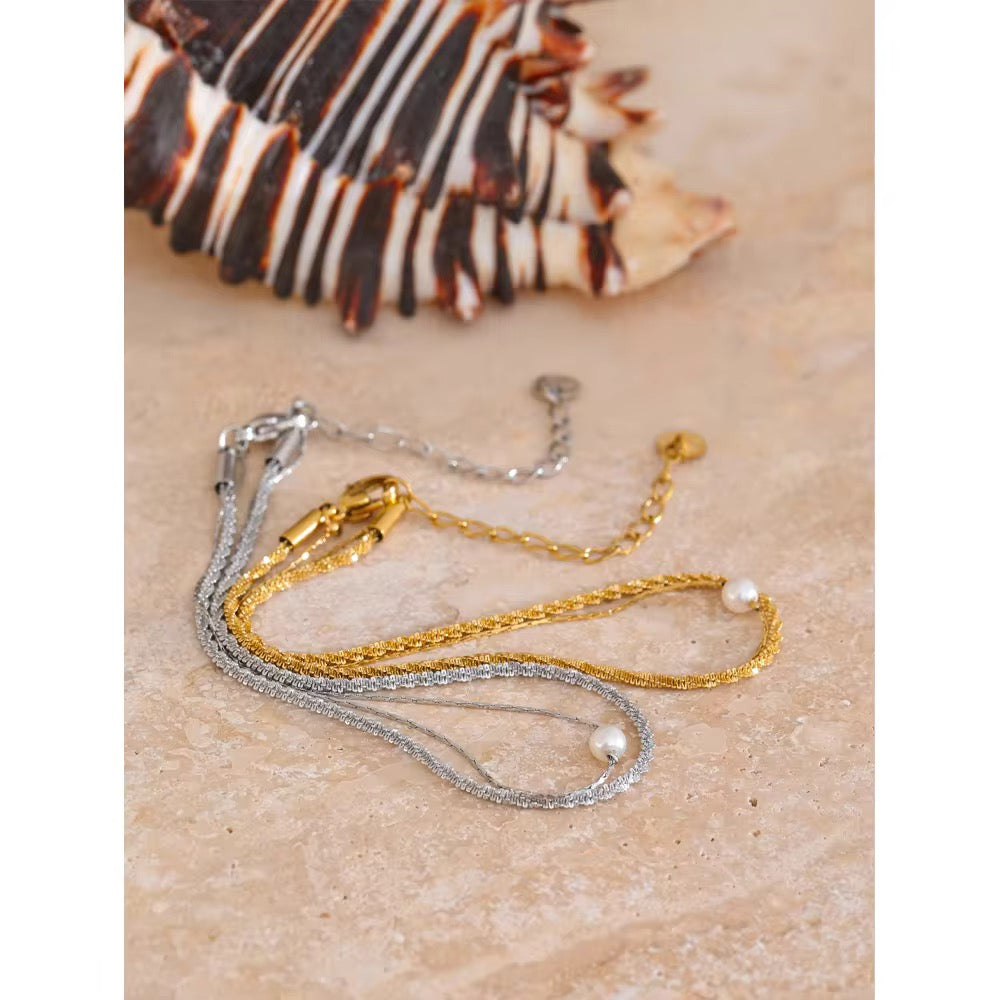 Pearl Glittery Anklet