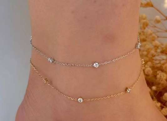 Daintiest Zircon Anklet