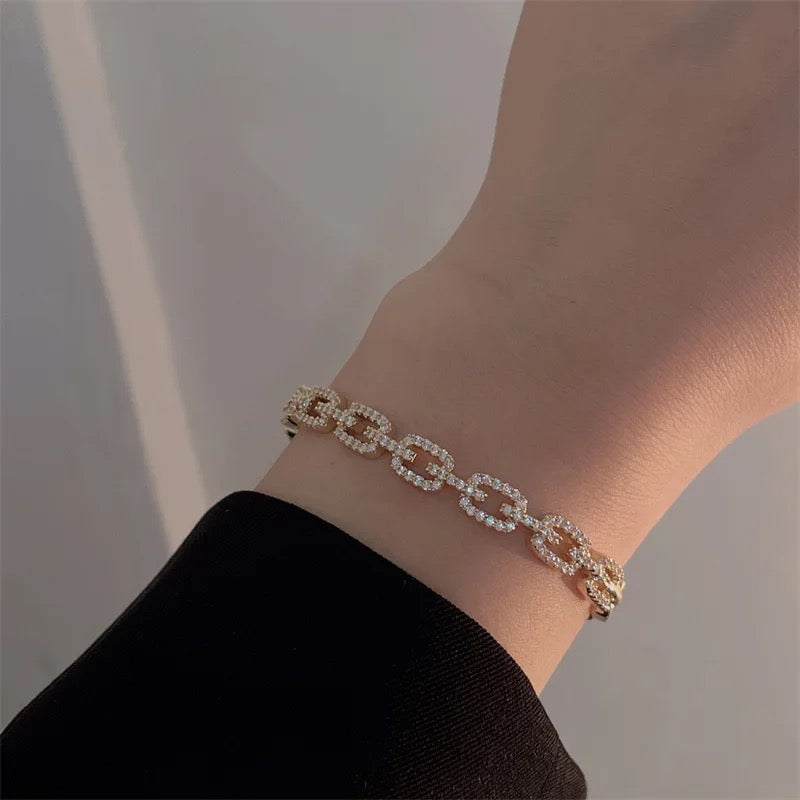 Gold Sonia Connector Bangle