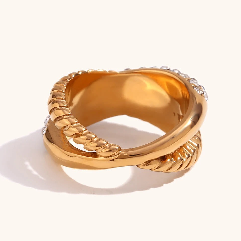 Lazuli Cross Ring