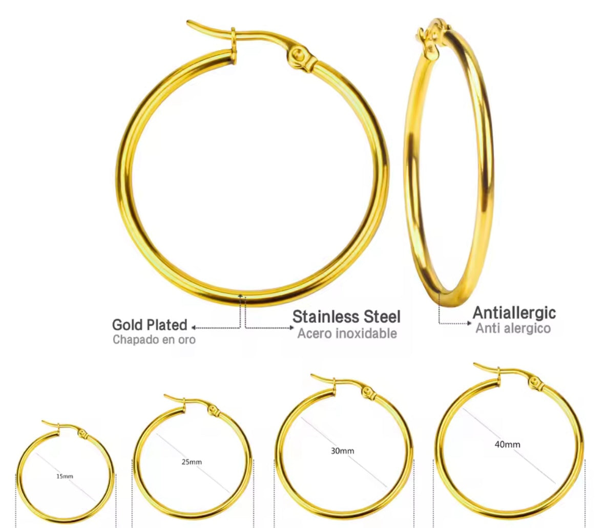 Thin Circle Hoops