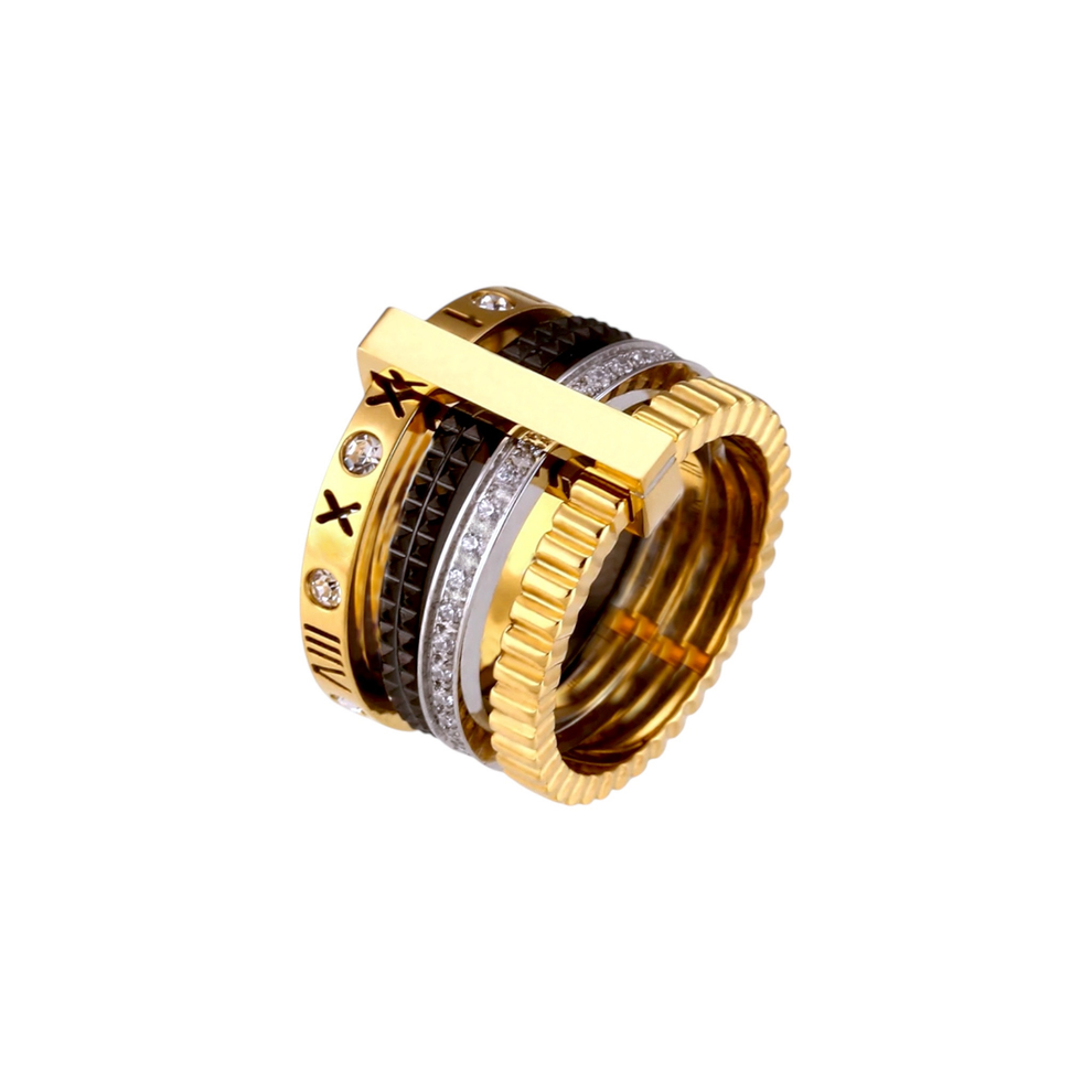 Black TetraStack Ring