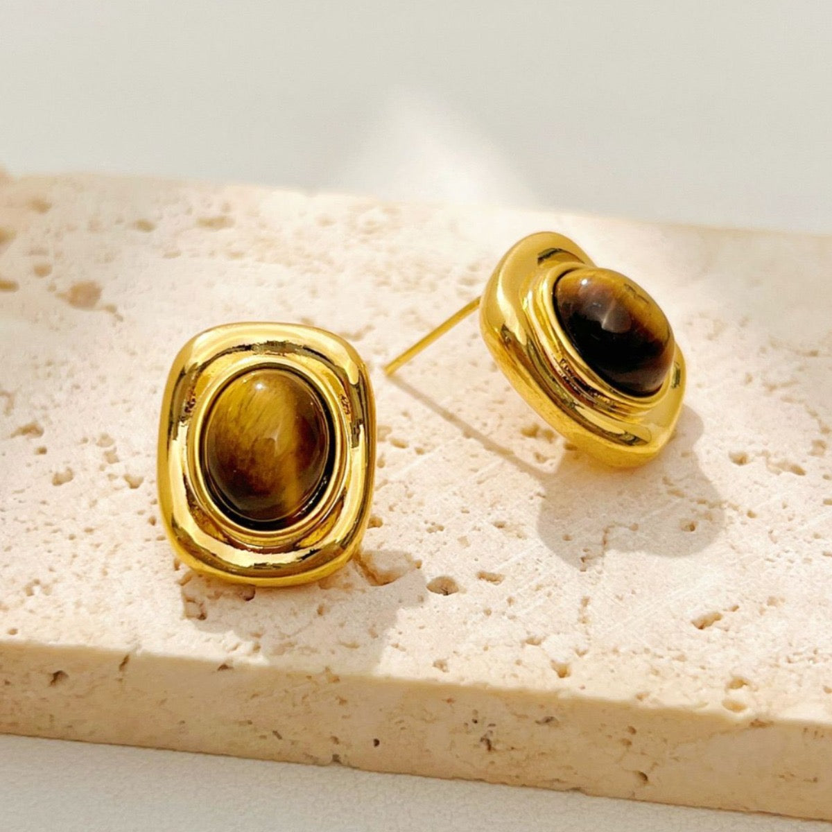 Tiger Eye Studs