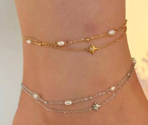 Starry Pearl Anklet