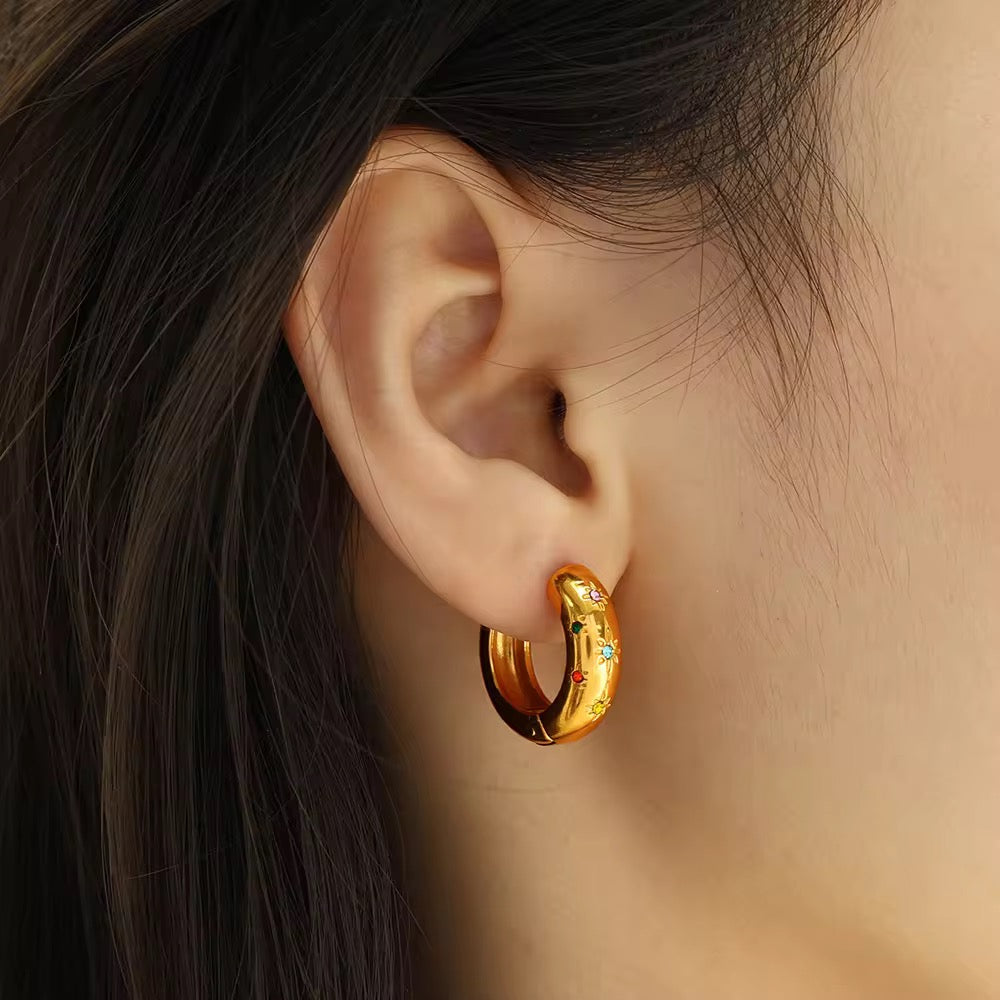 20mm Multi Zircon hoops