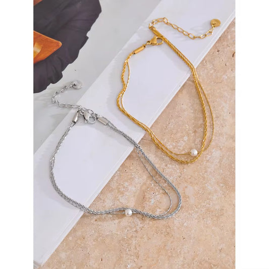 Pearl Glittery Anklet