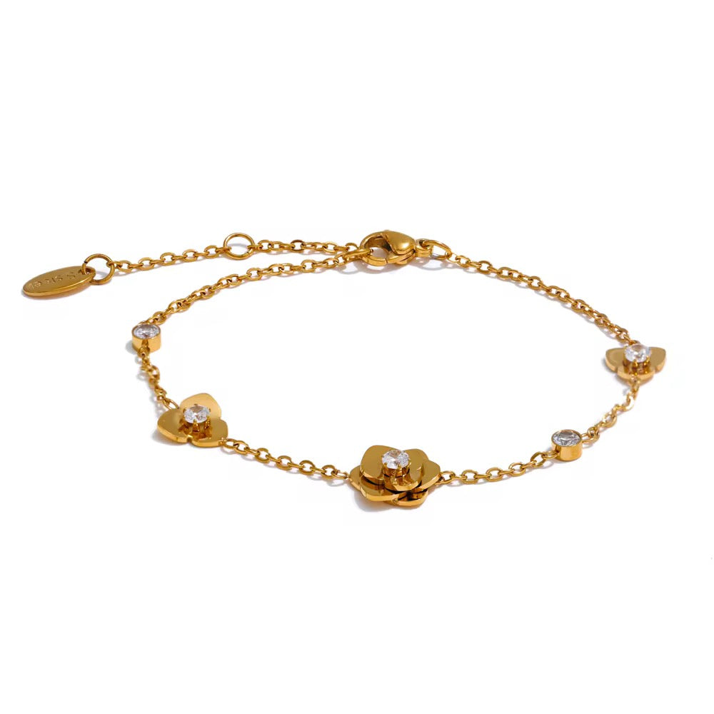 Rosette Zircon Bracelet