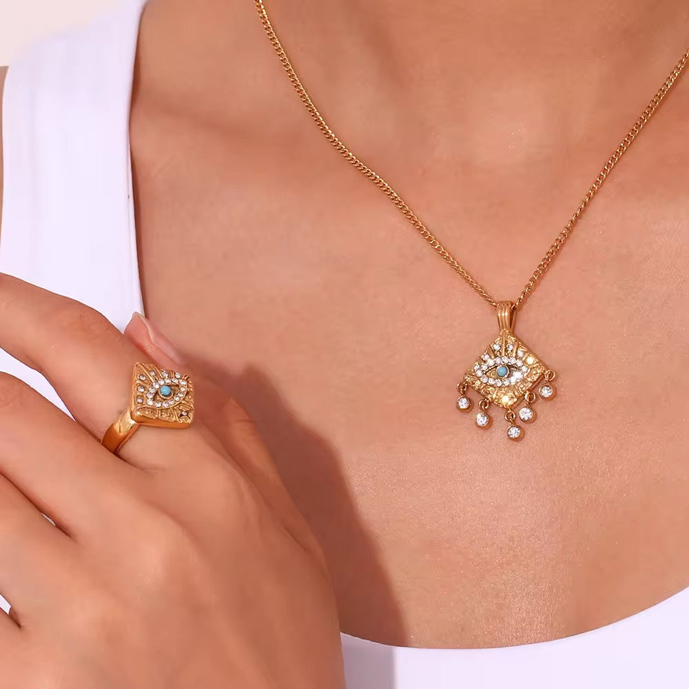 Evil eye Tassel Necklace