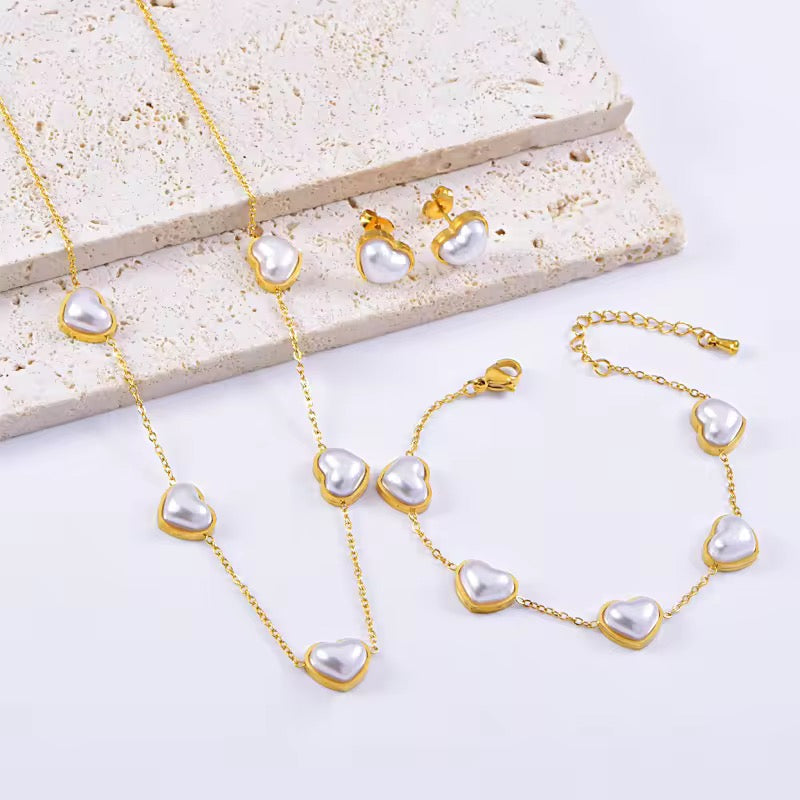 Mini White Heart Set
