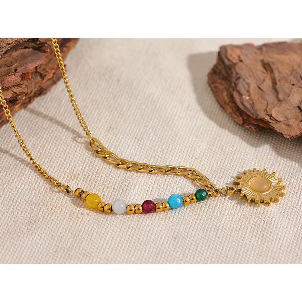 Multicolor Sun Necklace