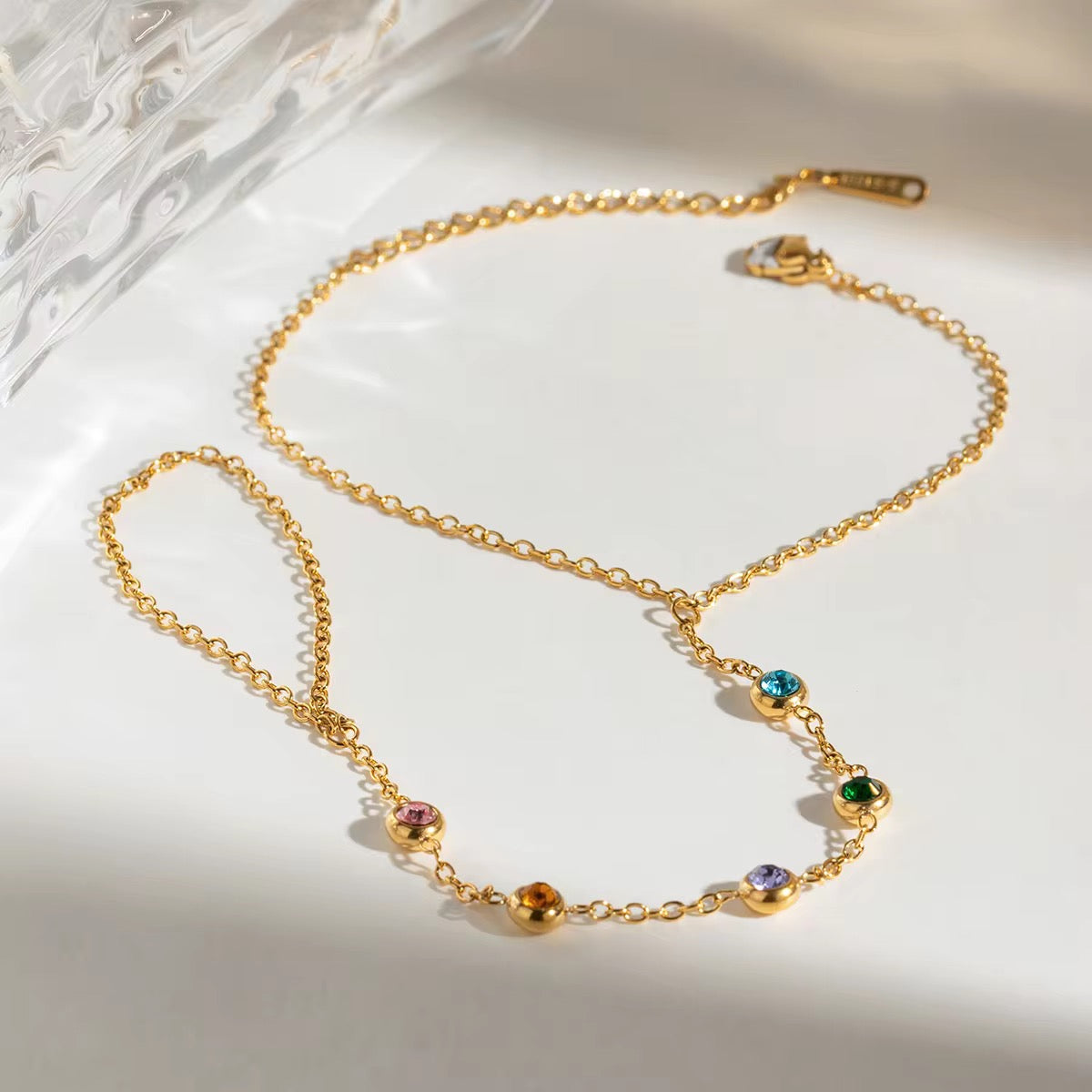 Multicolor Hand Chain Bracelet