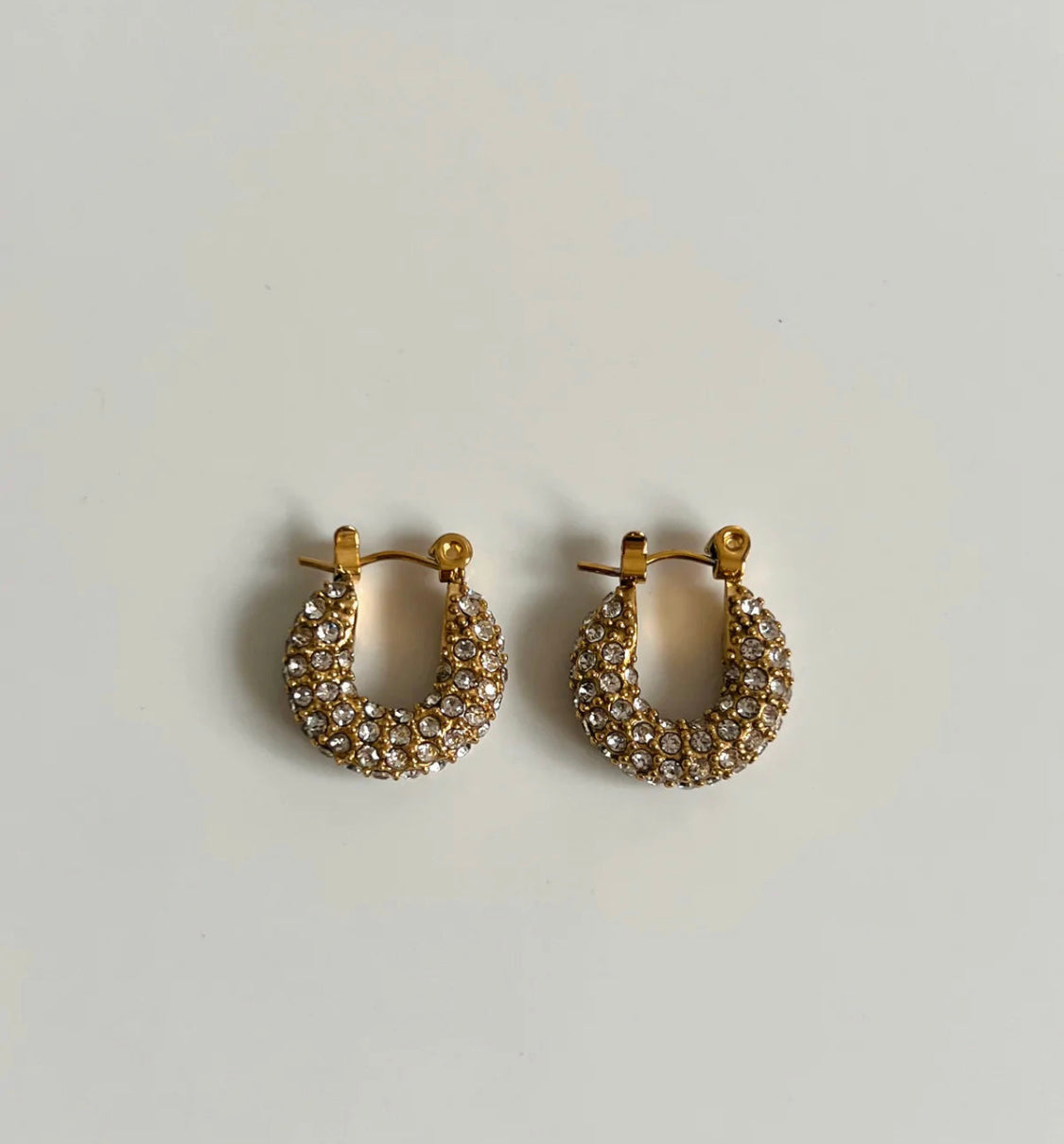 MONACO HOOP GOLD CUBIC ZIRCONIA - L