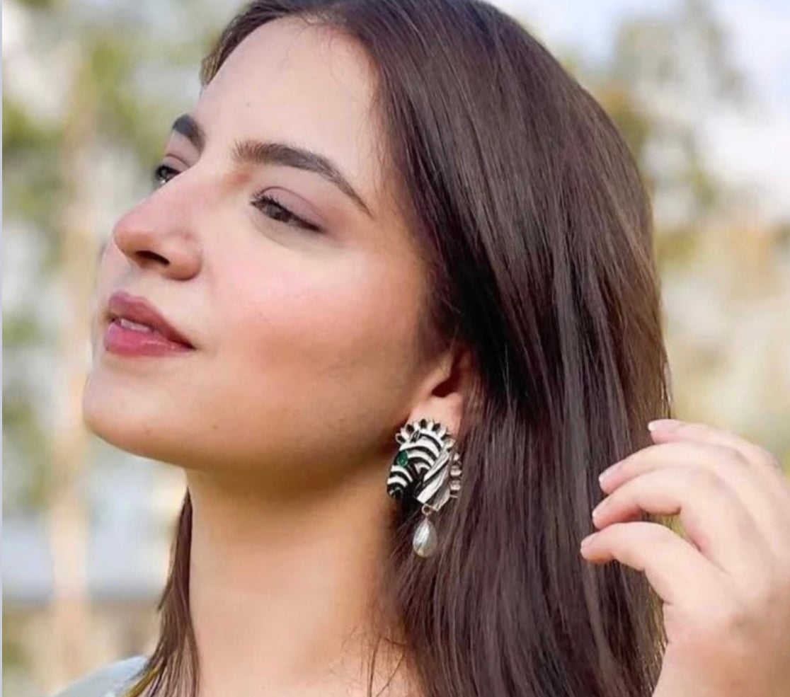Monochrome Zebra Earrings