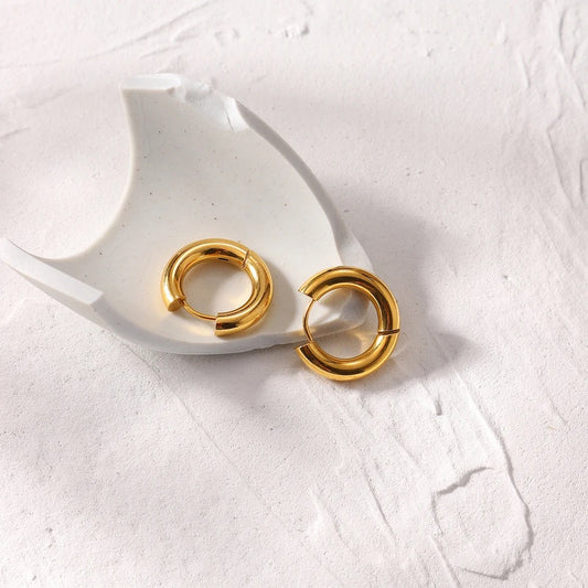 12mm Gold hoops