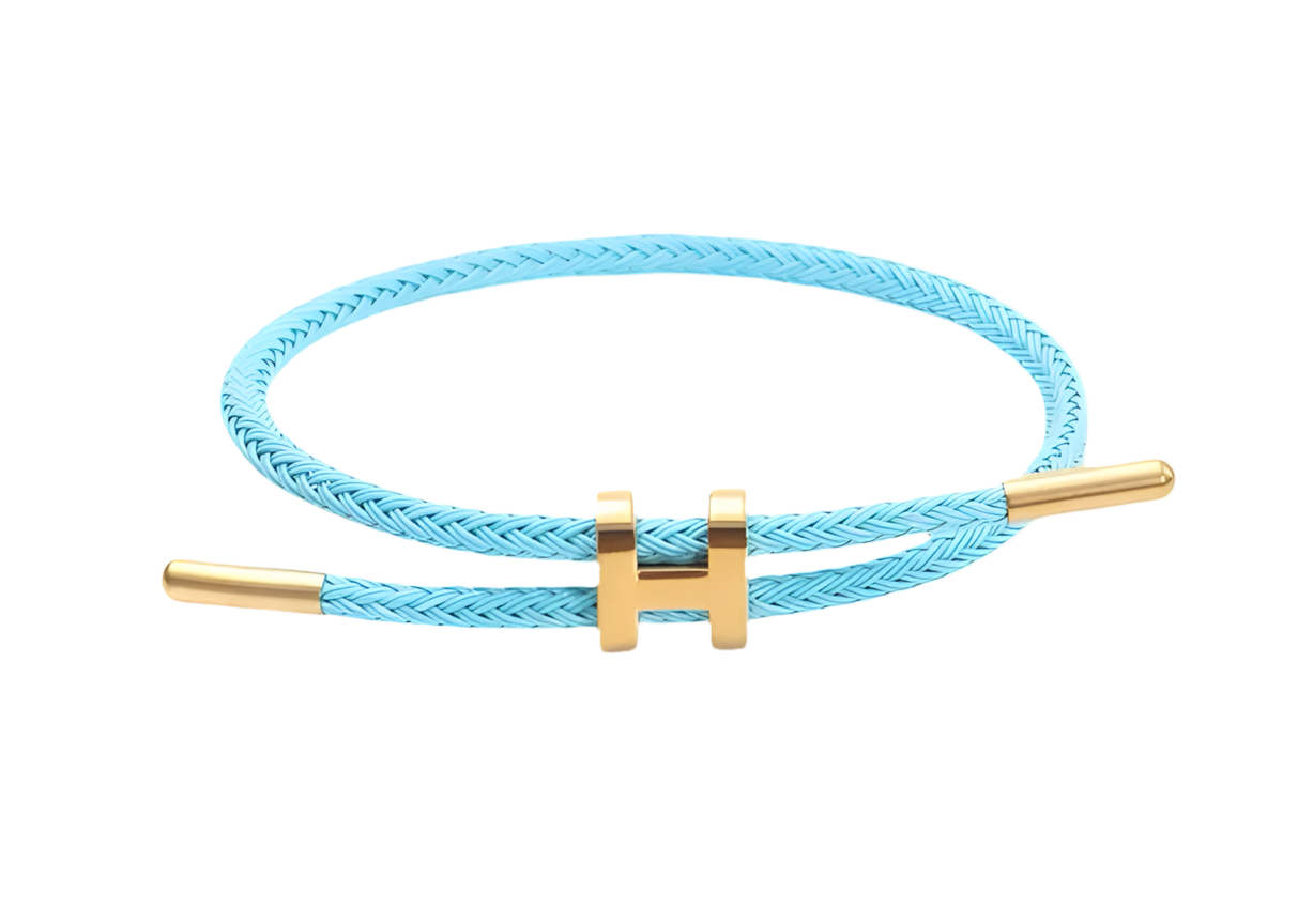 Sky Turquoise H Braid Bracelet