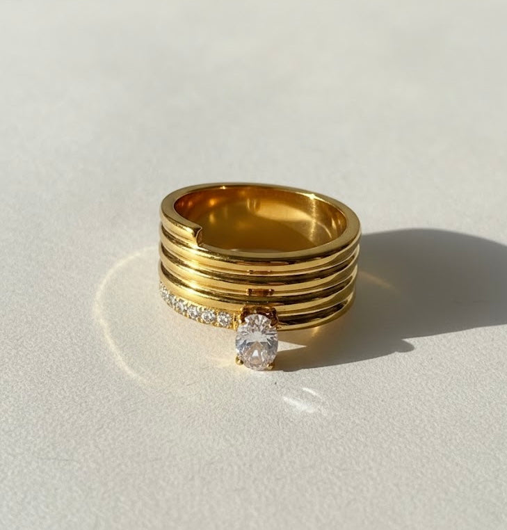 Azure Layered Ring