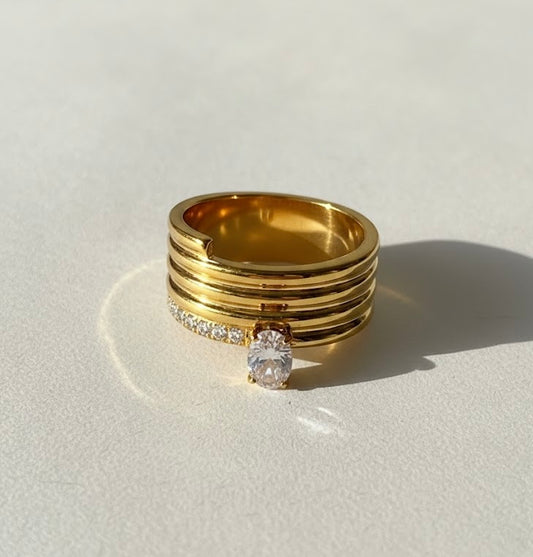 Azure Layered Ring
