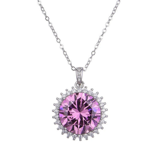 Pink Round Necklace