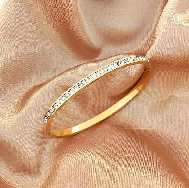 Sleek Zircon Bangle