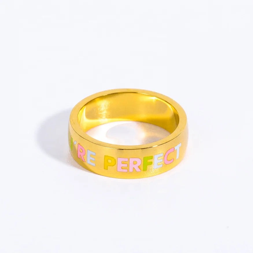 You’re Perfect Enamel Ring