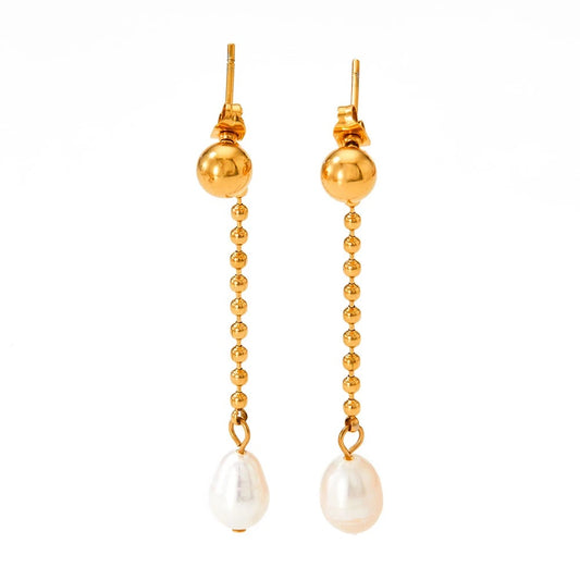 Fey Dangling Pearl Earrings