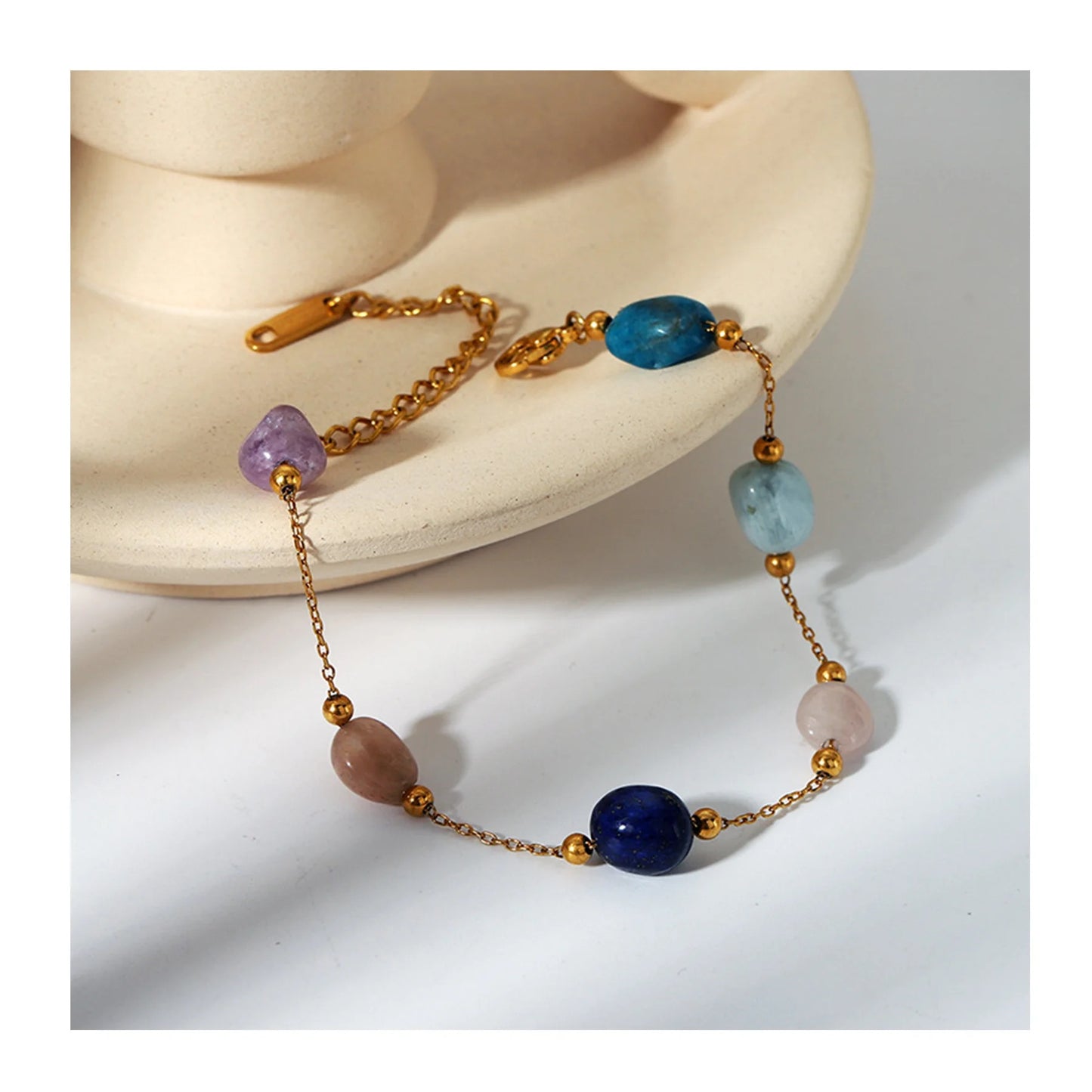 Colorful Natural Stones Bracelet