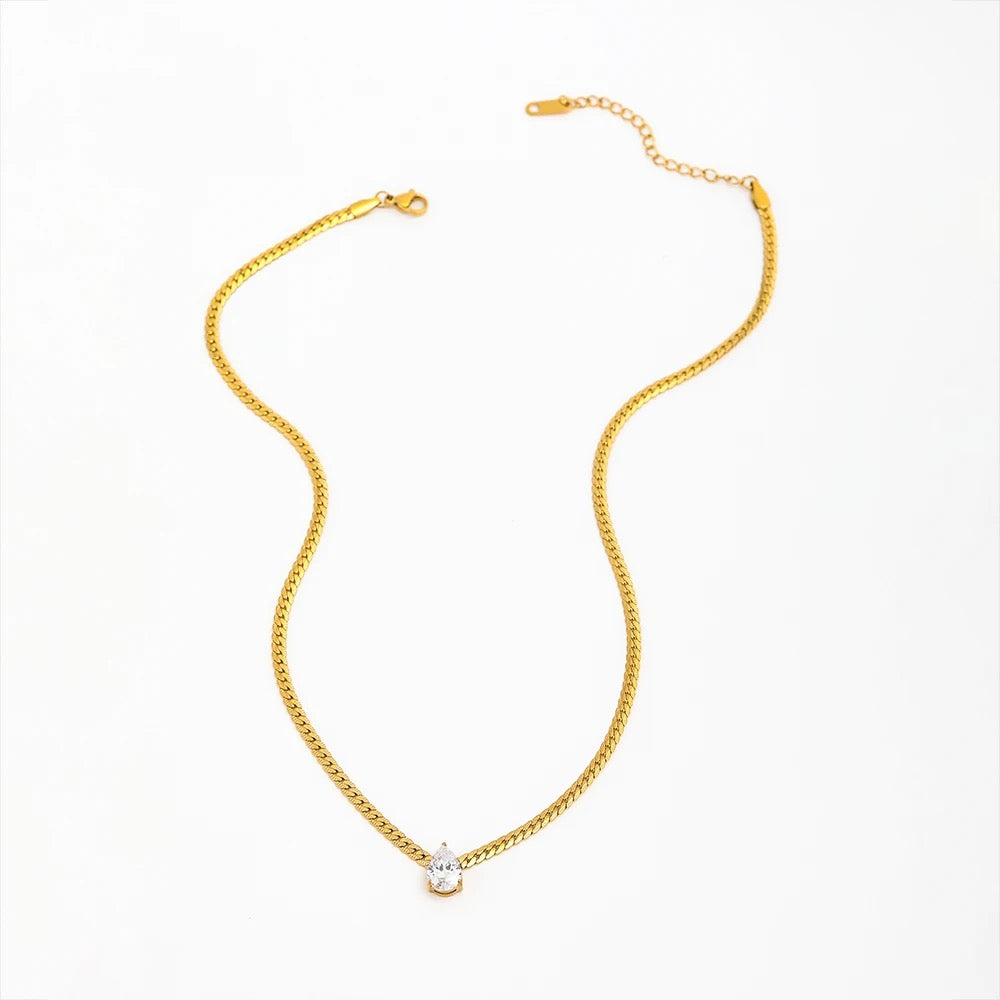 Luxe Tear Gold Necklace