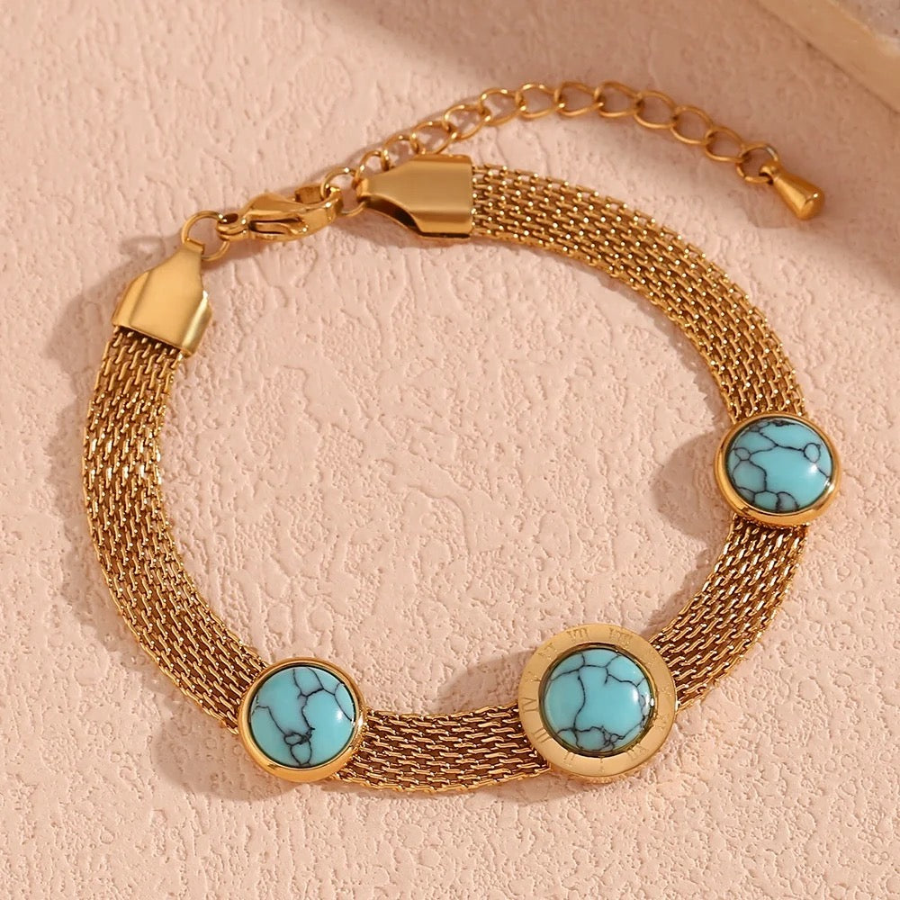 Tri Turquoise Nola Bracelet