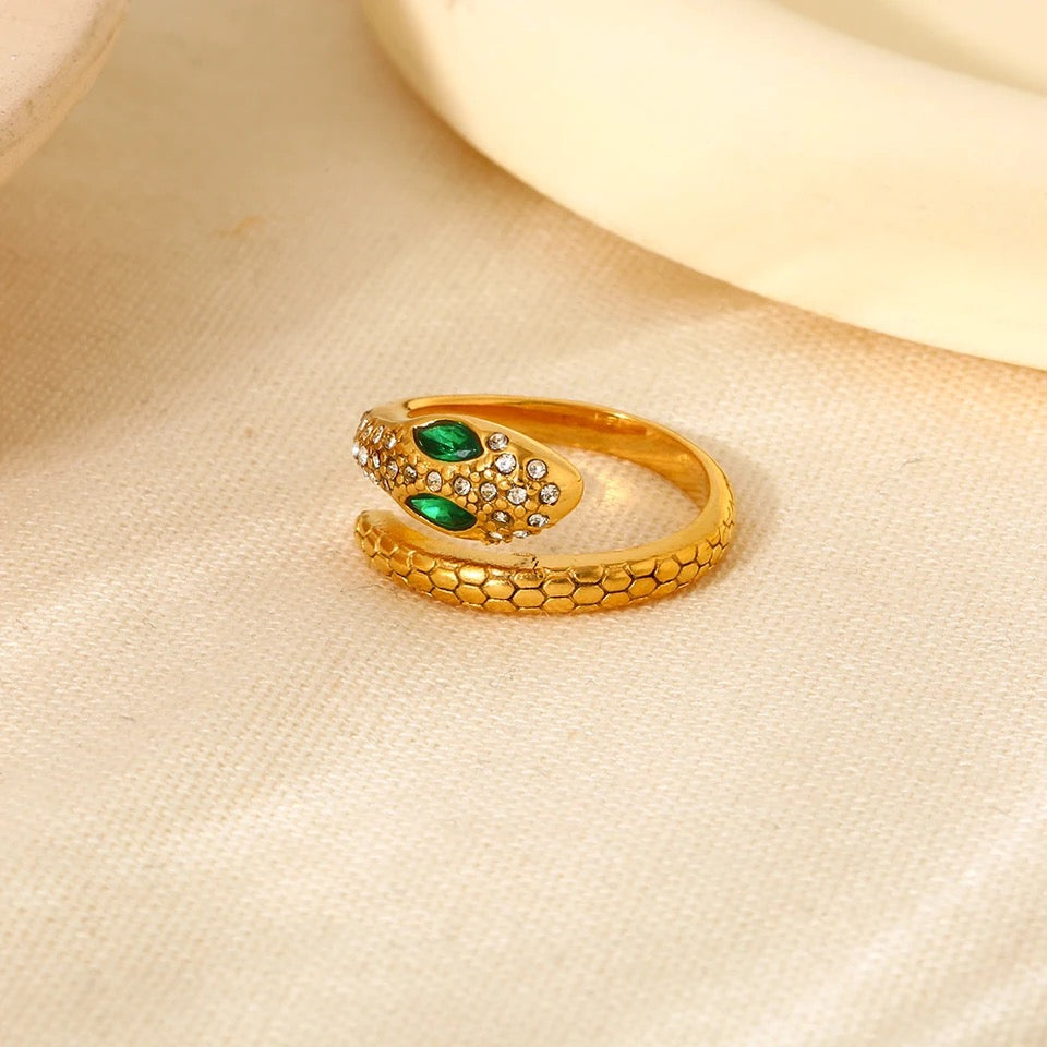 Zircon Snake Ring