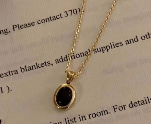 Black Stone Necklace