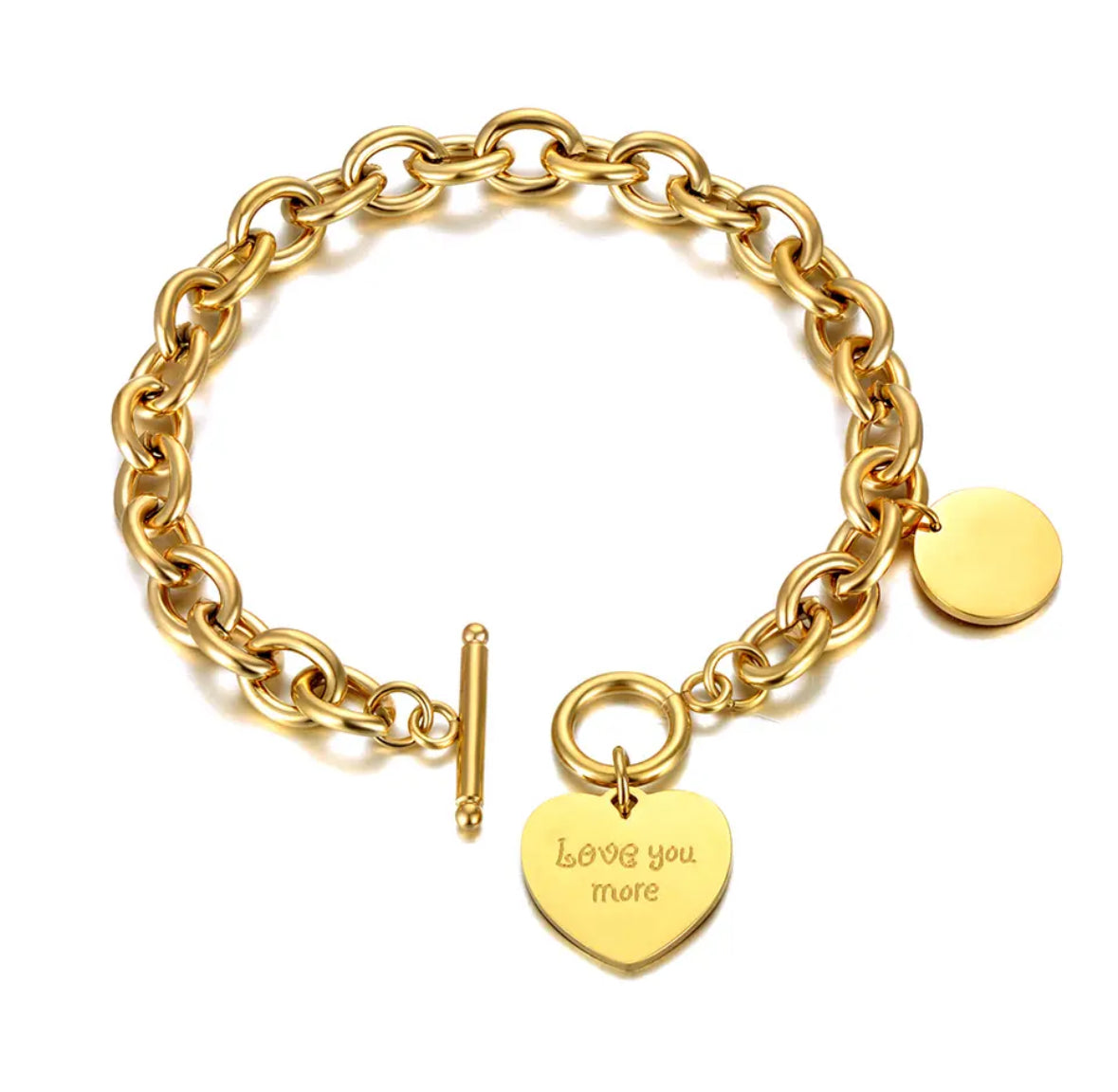 Love you More Big Heart Bracelet