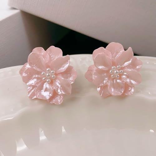 Baby Pink Flower Studs