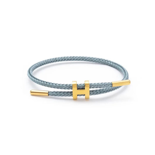 Blue H Braid Bracelet