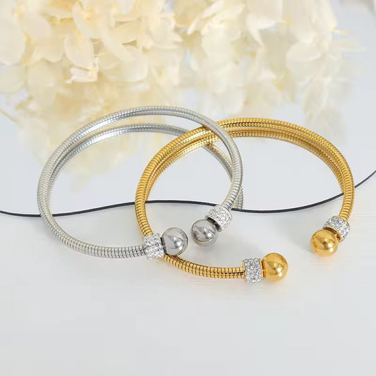 Pearl Coil Bangle