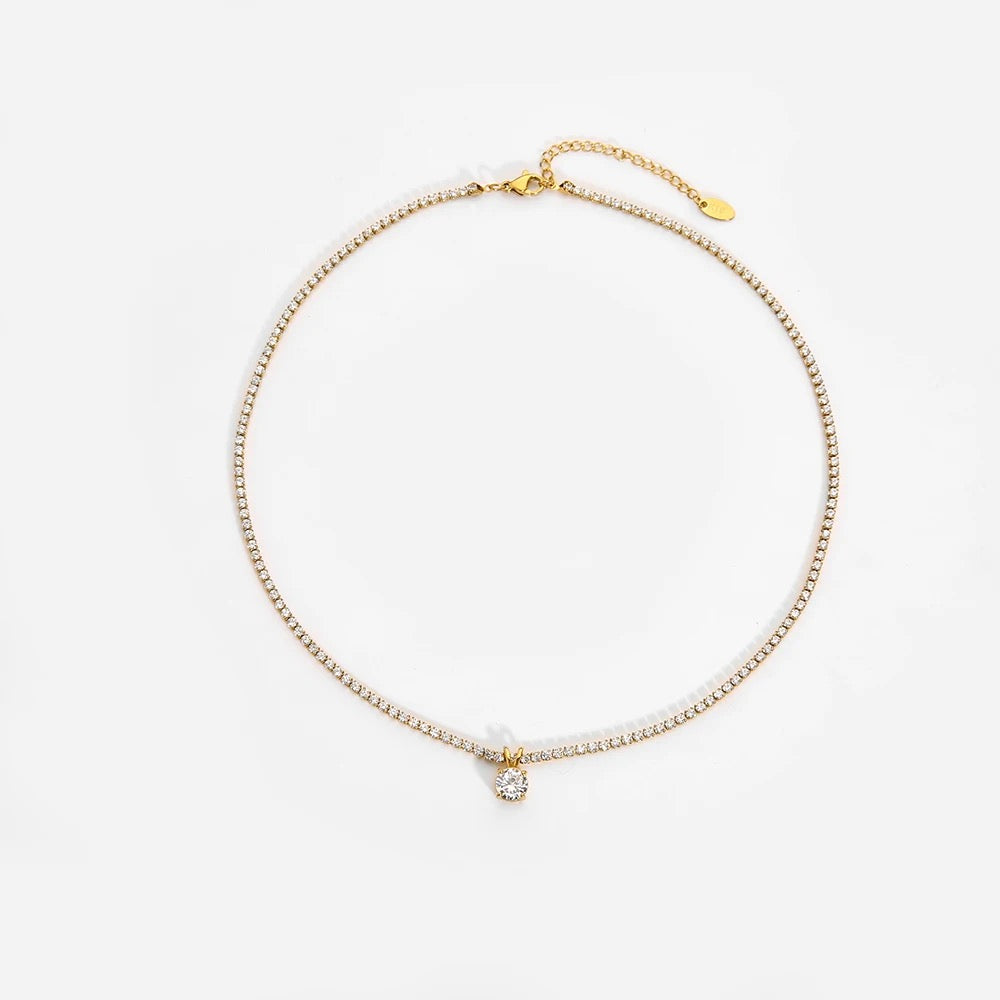 Zirconia Choker Necklace