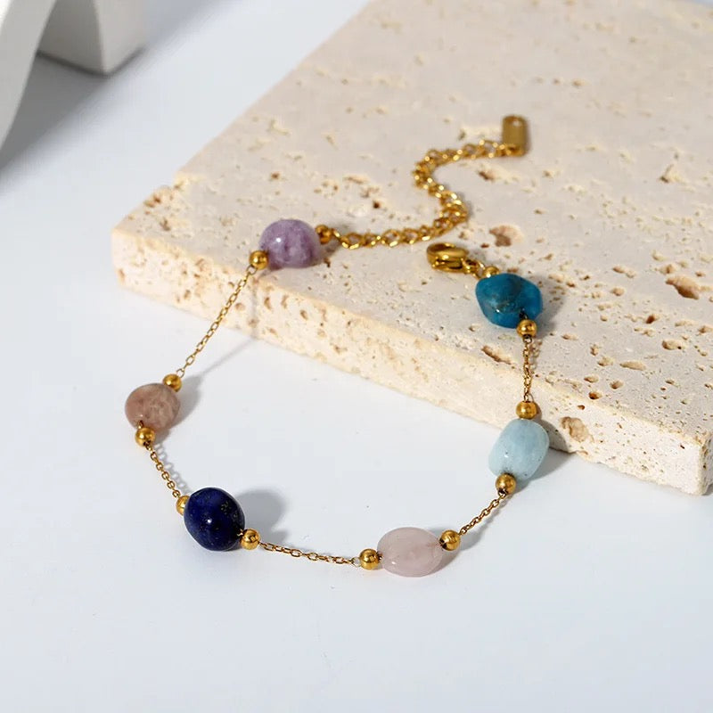 Colorful Natural Stones Bracelet