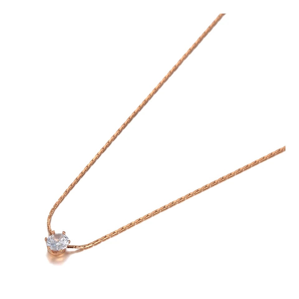 Diamond Rose Gold Necklace