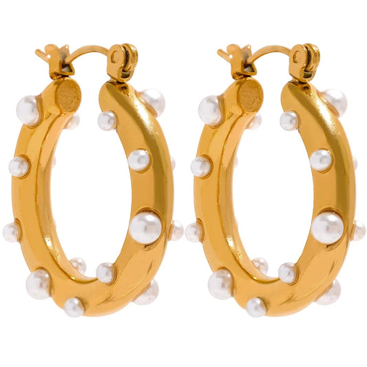 Pearl studded Maureen Hoops