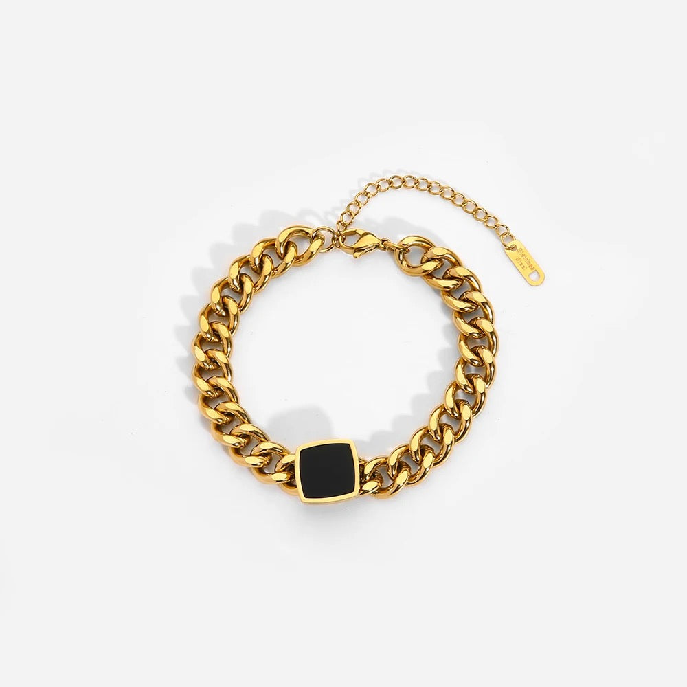 New Black Square Cuban Bracelet