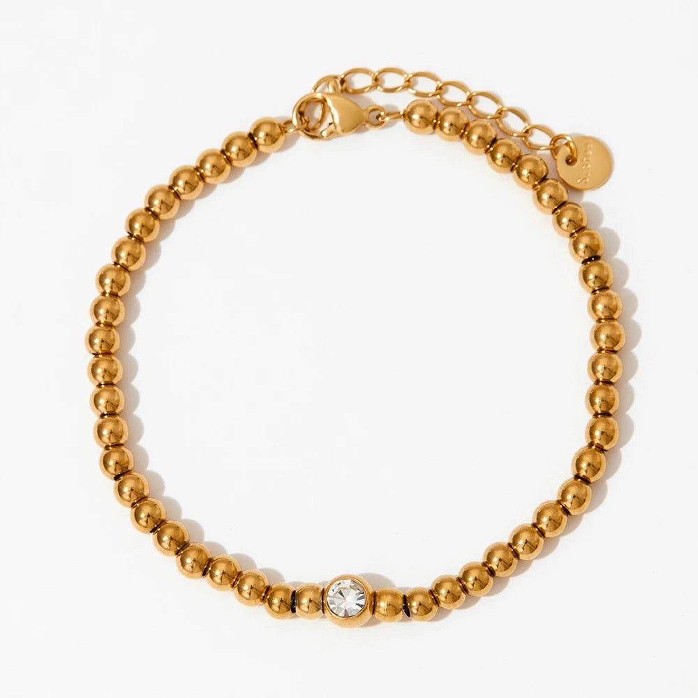 Gold Celestia Beaded Bracelet