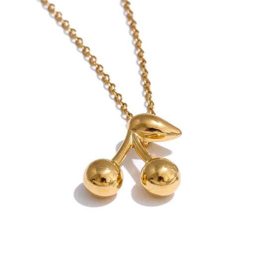 Gold Cherry Necklace