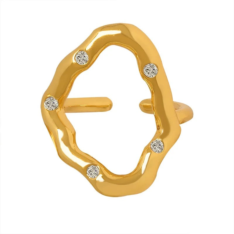 Fifi Irregular Gold Ring (Adjustable Size)