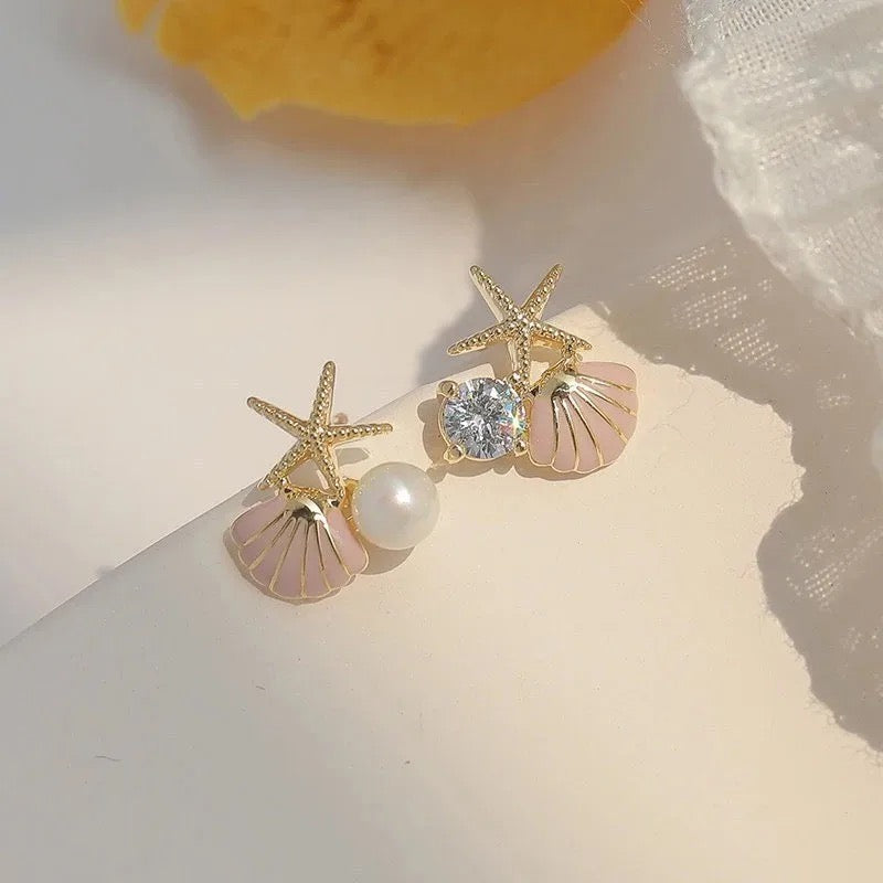 Pink Starfish Studs