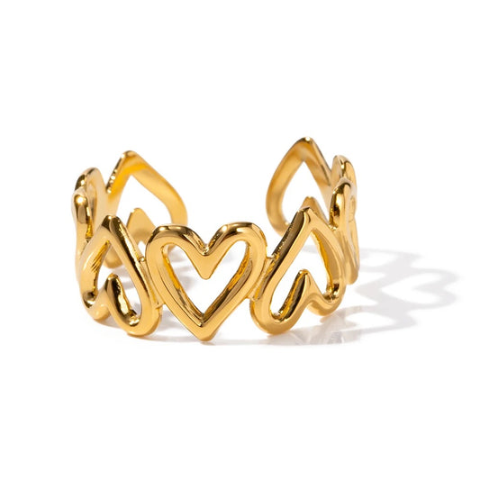 Mini Hearts Open Rings