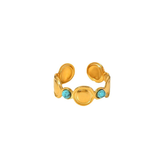 Turquoise Disc Ring