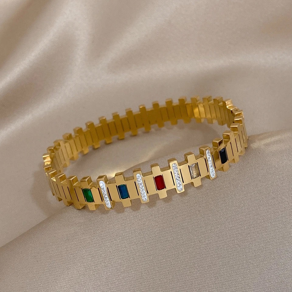 Multicolor Spikes Bangle A48