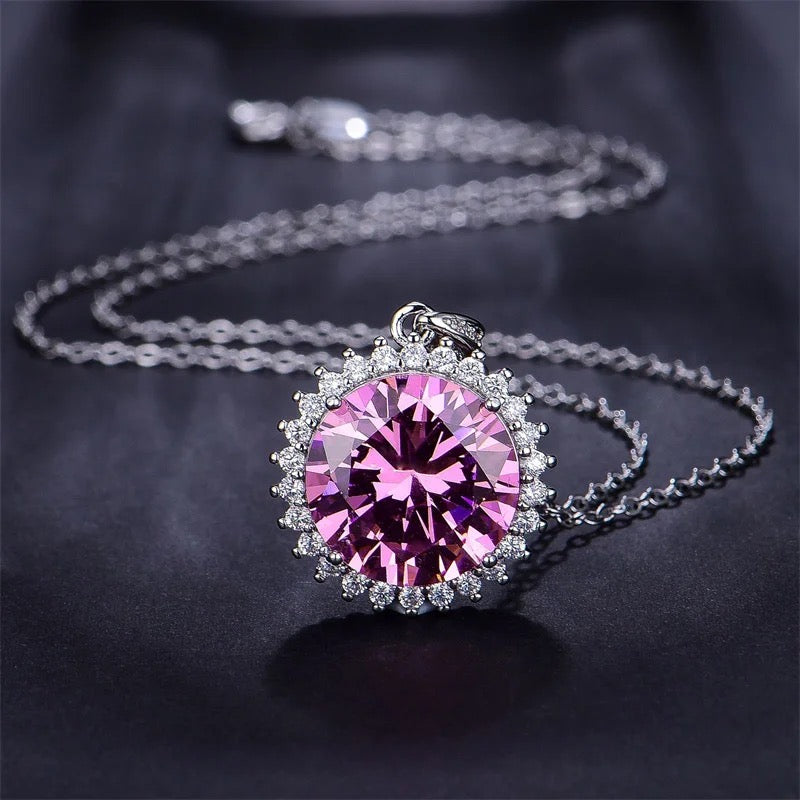 Pink Round Necklace